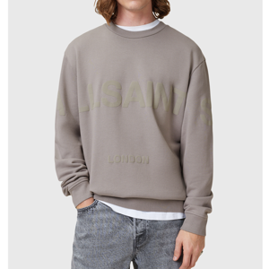 AllSaints Biggy Logo Print Relaxed Fit Sweatshirt